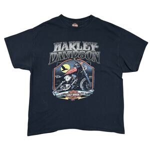 Harley Davidson T-Shirt Men’s XL Black Double Sided Graphic Biker Motorcycle
